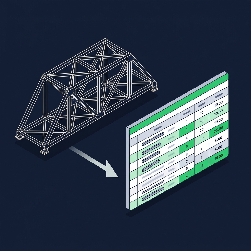 Bill of Materials export from CAD model